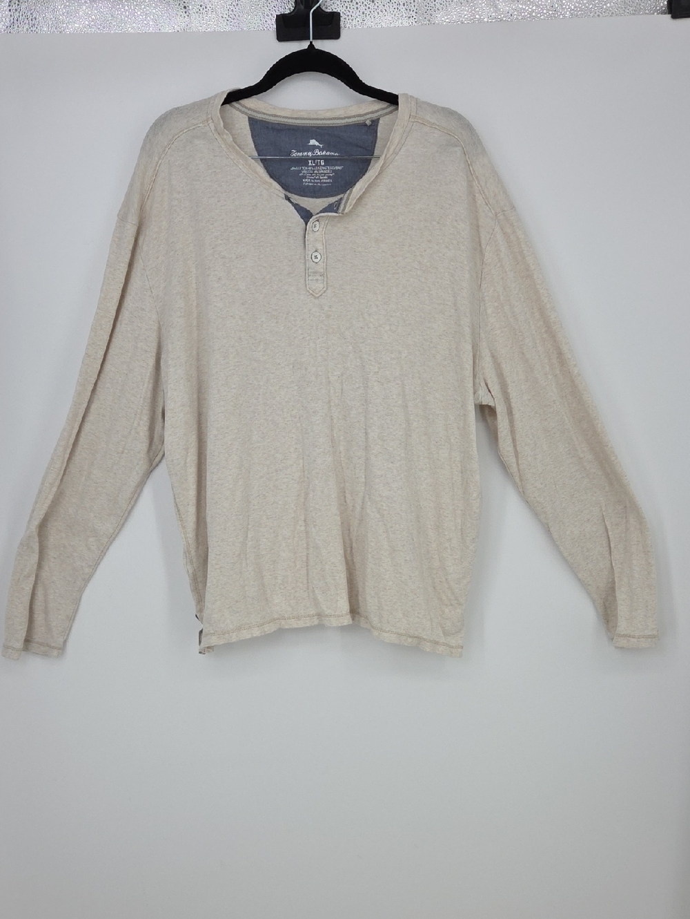Tommy Bahama Light Beige Long-Sleeve Henley